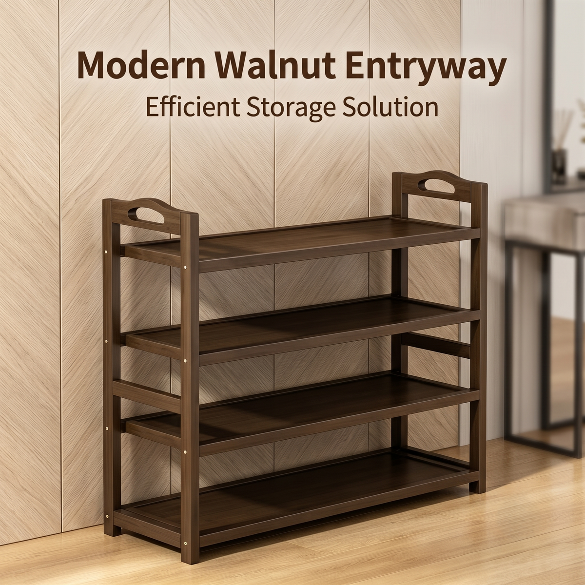 Multi-Tier Bamboo Entryway Shoe Rack